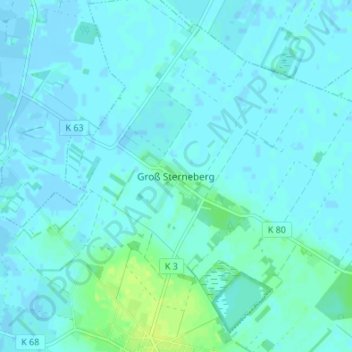 Mappa topografica Groß Sterneberg, altitudine, rilievo