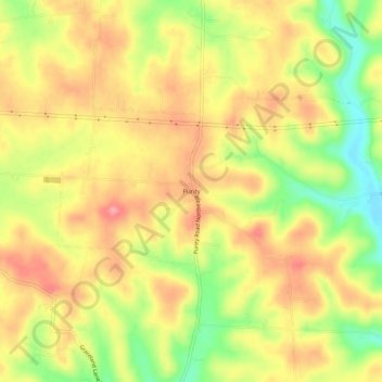 Mappa topografica Purity, altitudine, rilievo