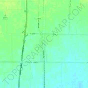 Mappa topografica Artois, altitudine, rilievo