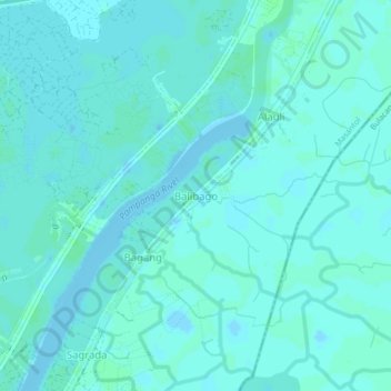 Mappa topografica Balibago, altitudine, rilievo