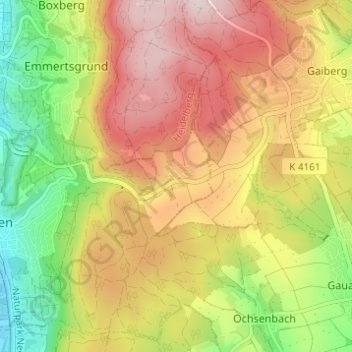 Mappa topografica Lingental, altitudine, rilievo
