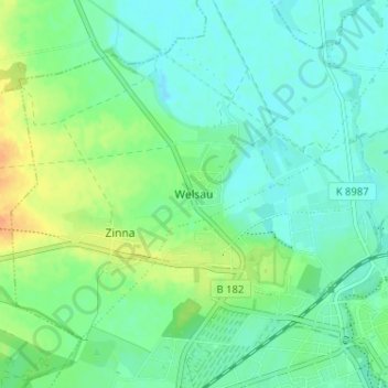 Mappa topografica Welsau, altitudine, rilievo