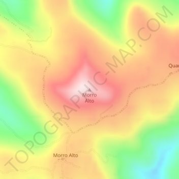 Mappa topografica Morro Alto, altitudine, rilievo