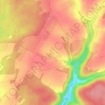 Mappa topografica À Morgnieval, altitudine, rilievo