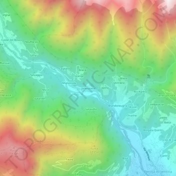Mappa topografica Jartousiere, altitudine, rilievo