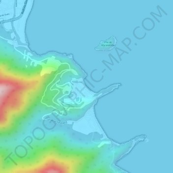 Mappa topografica Praia do Pulso, altitudine, rilievo