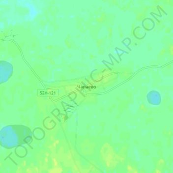 Mappa topografica Чапаево, altitudine, rilievo