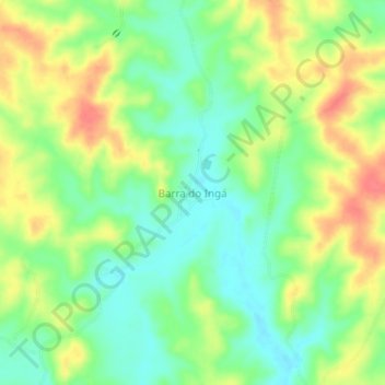 Mappa topografica Barra do Ingá, altitudine, rilievo
