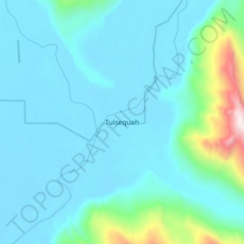 Mappa topografica Tulsequah, altitudine, rilievo