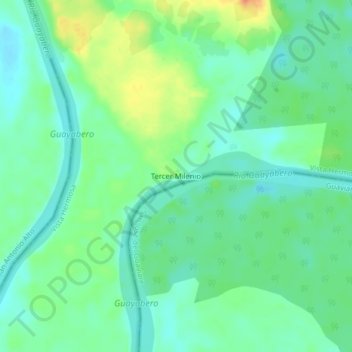 Mappa topografica Tercer Milenio, altitudine, rilievo
