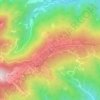 Mappa topografica Monte Tomba, altitudine, rilievo