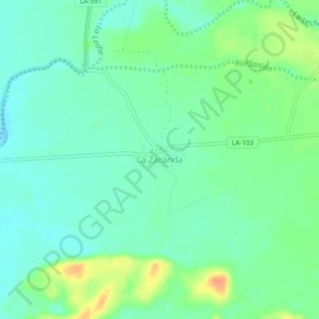 Mappa topografica La Zaranda, altitudine, rilievo