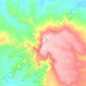 Mappa topografica Vento Mare, altitudine, rilievo