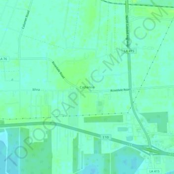 Mappa topografica Catherine, altitudine, rilievo