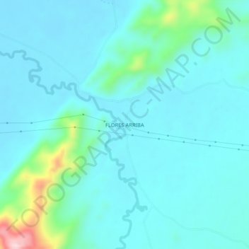 Mappa topografica FLORES ARRIBA, altitudine, rilievo