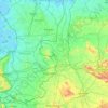 Mappa topografica Grafschaft Bentheim, altitudine, rilievo