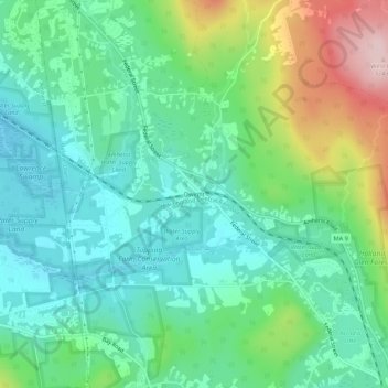 Mappa topografica Dwight, altitudine, rilievo