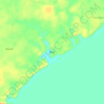 Mappa topografica Muia, altitudine, rilievo