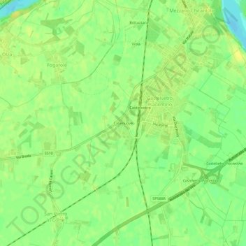 Mappa topografica Casenuove, altitudine, rilievo