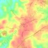 Mappa topografica Dublin, altitudine, rilievo