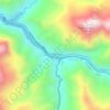 Mappa topografica Entrada a las Juntas, altitudine, rilievo