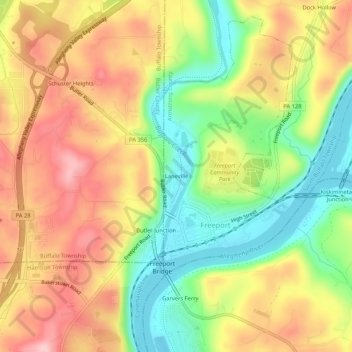 Mappa topografica Laneville, altitudine, rilievo