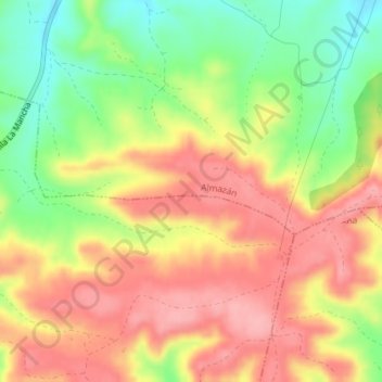 Mappa topografica Llano de la Sierra, altitudine, rilievo