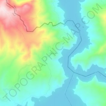 Mappa topografica Olucak, altitudine, rilievo