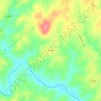 Mappa topografica Korea, altitudine, rilievo