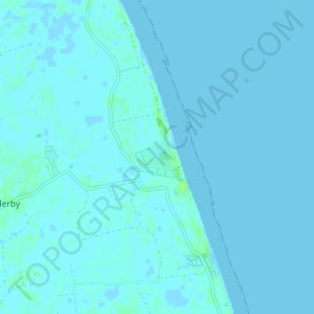 Mappa topografica Anderby Creek, altitudine, rilievo
