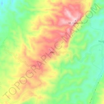 Mappa topografica Libo, altitudine, rilievo