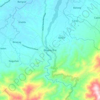 Mappa topografica Nueva Era, altitudine, rilievo