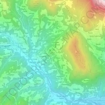 Mappa topografica Enna, altitudine, rilievo