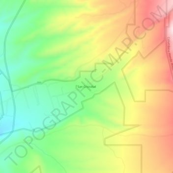 Mappa topografica San Cristobal, altitudine, rilievo