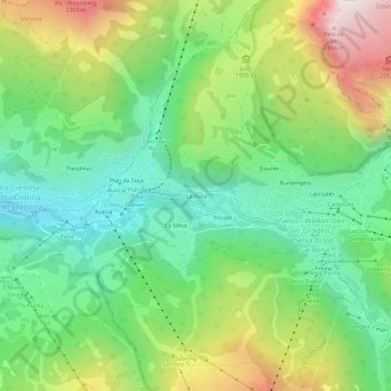 Mappa topografica La Poza, altitudine, rilievo