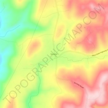 Mappa topografica Strickler, altitudine, rilievo