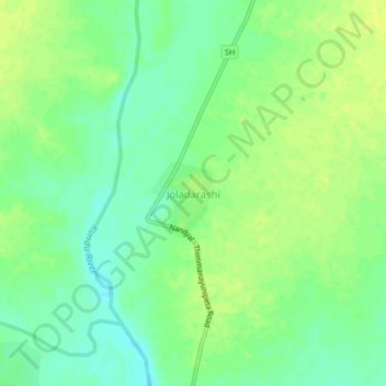 Mappa topografica Joladarashi, altitudine, rilievo