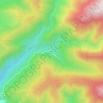 Mappa topografica Pardamaza, altitudine, rilievo