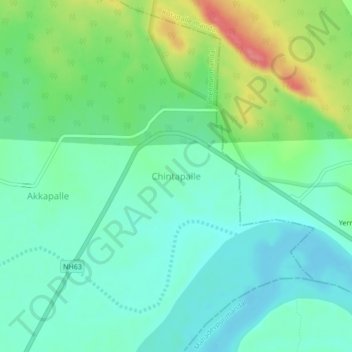 Mappa topografica Chintapalle, altitudine, rilievo