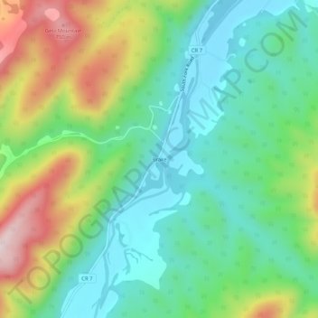 Mappa topografica Brake, altitudine, rilievo