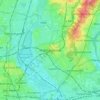 Mappa topografica Walthamstow, altitudine, rilievo