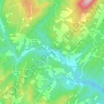 Mappa topografica Siler, altitudine, rilievo