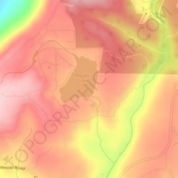 Mappa topografica Camp Comer Dam, altitudine, rilievo