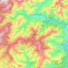 Mappa topografica Darjeeling, altitudine, rilievo