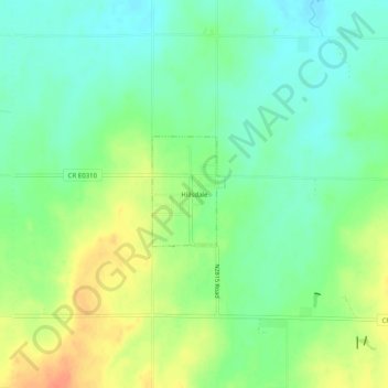 Mappa topografica Hillsdale, altitudine, rilievo