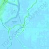 Mappa topografica New Hope Landing, altitudine, rilievo