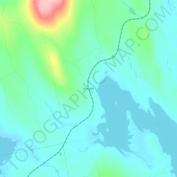 Mappa topografica Schoodic, altitudine, rilievo