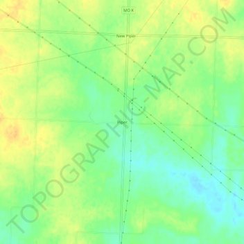 Mappa topografica Piper, altitudine, rilievo