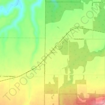 Mappa topografica Foxboro, altitudine, rilievo