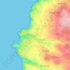 Mappa topografica Kenidjack, altitudine, rilievo